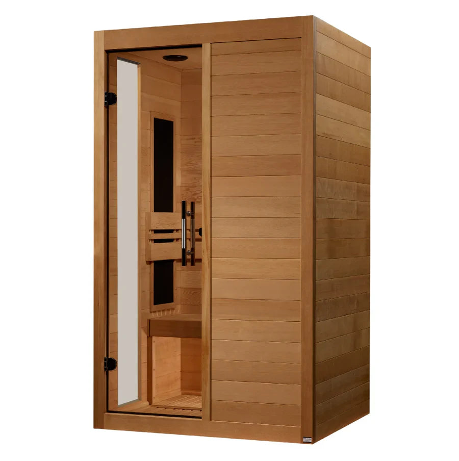 Golden Designs Veneto 1-2 Person Low EMF FAR Infrared Sauna with Canadian Hemlock