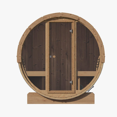 SaunaLife Model E8G Sauna Barrel Glass Front