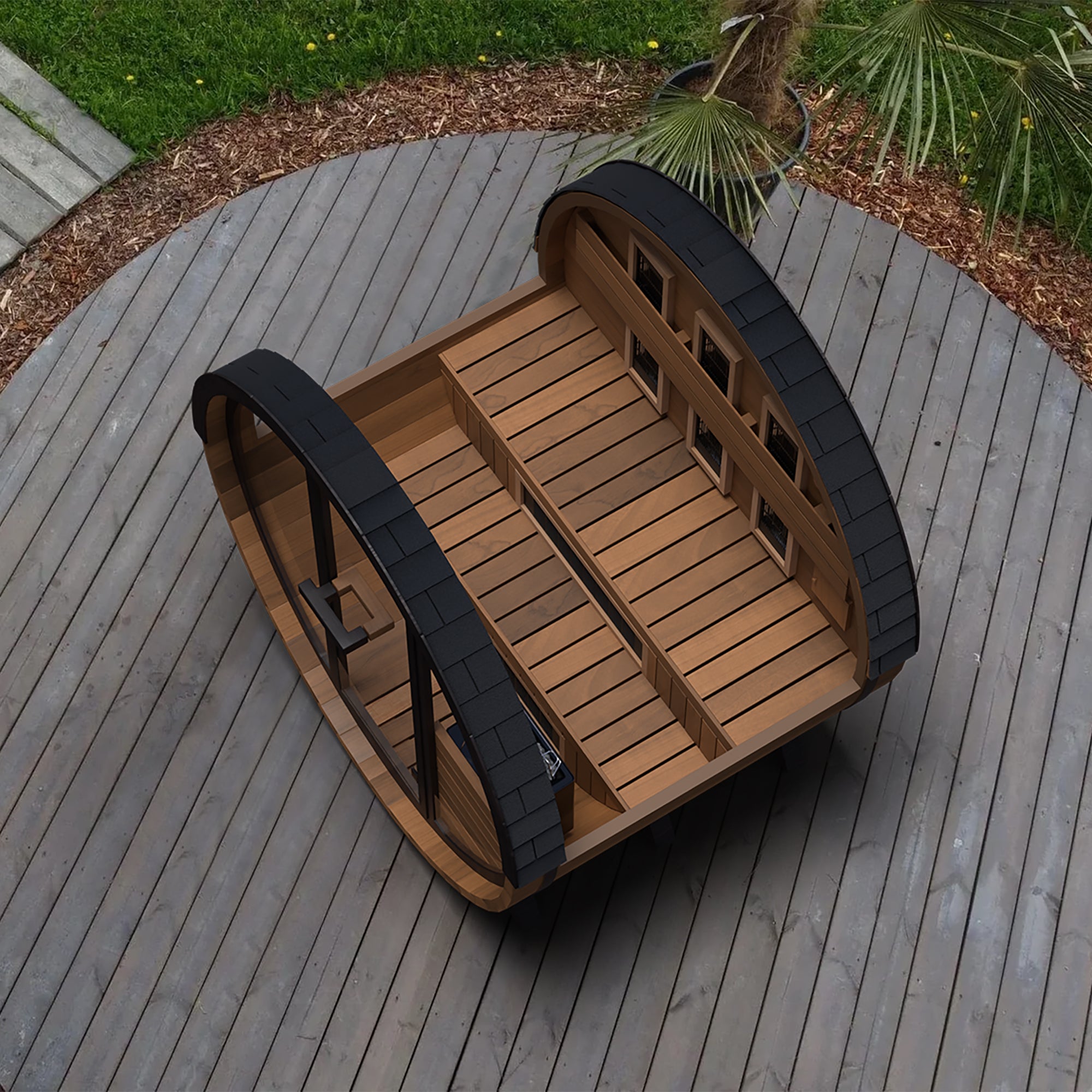 Finnmark FD-6 Cedar Combination Outdoor Barrel Sauna