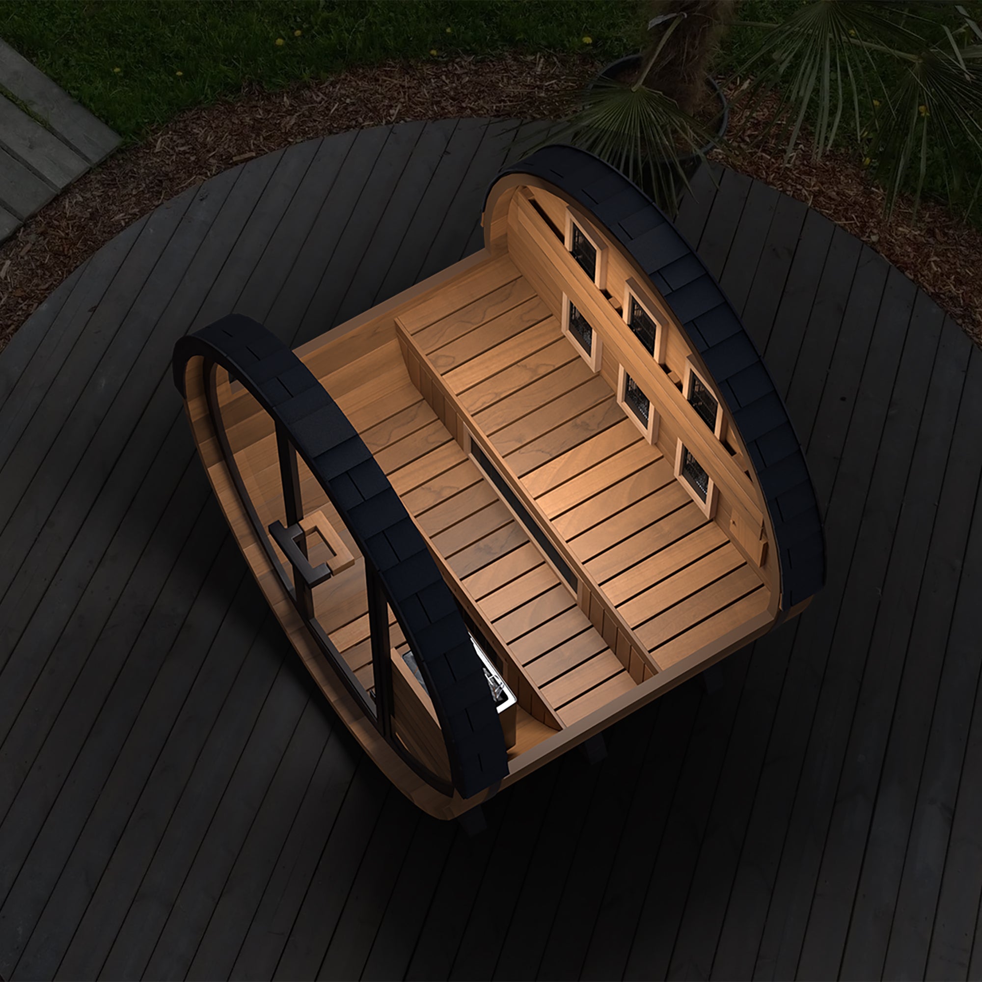 Finnmark FD-6 Cedar Combination Outdoor Barrel Sauna