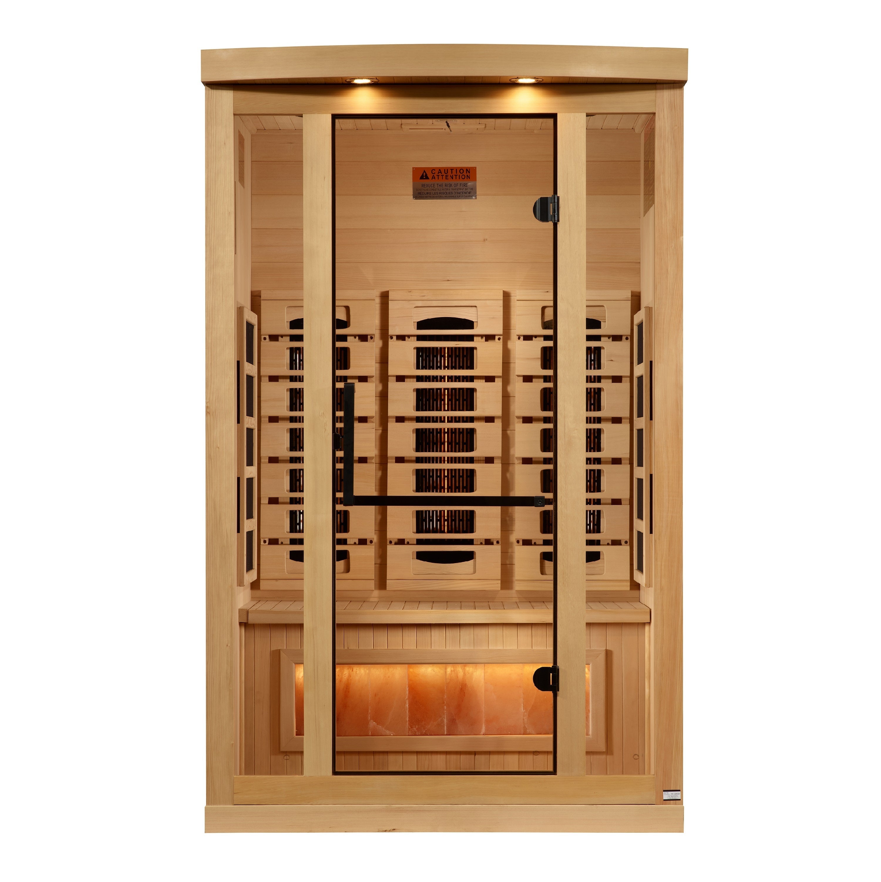 Golden Designs 2-Person Full Spectrum Infrared Sauna with Himalayan Salt Bar | GDI-8020-03