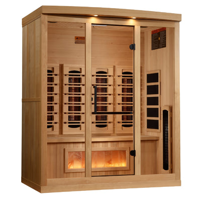 Golden Designs 4-Person Full Spectrum Infrared Sauna with Himalayan Salt Bar | GDI-8040-03