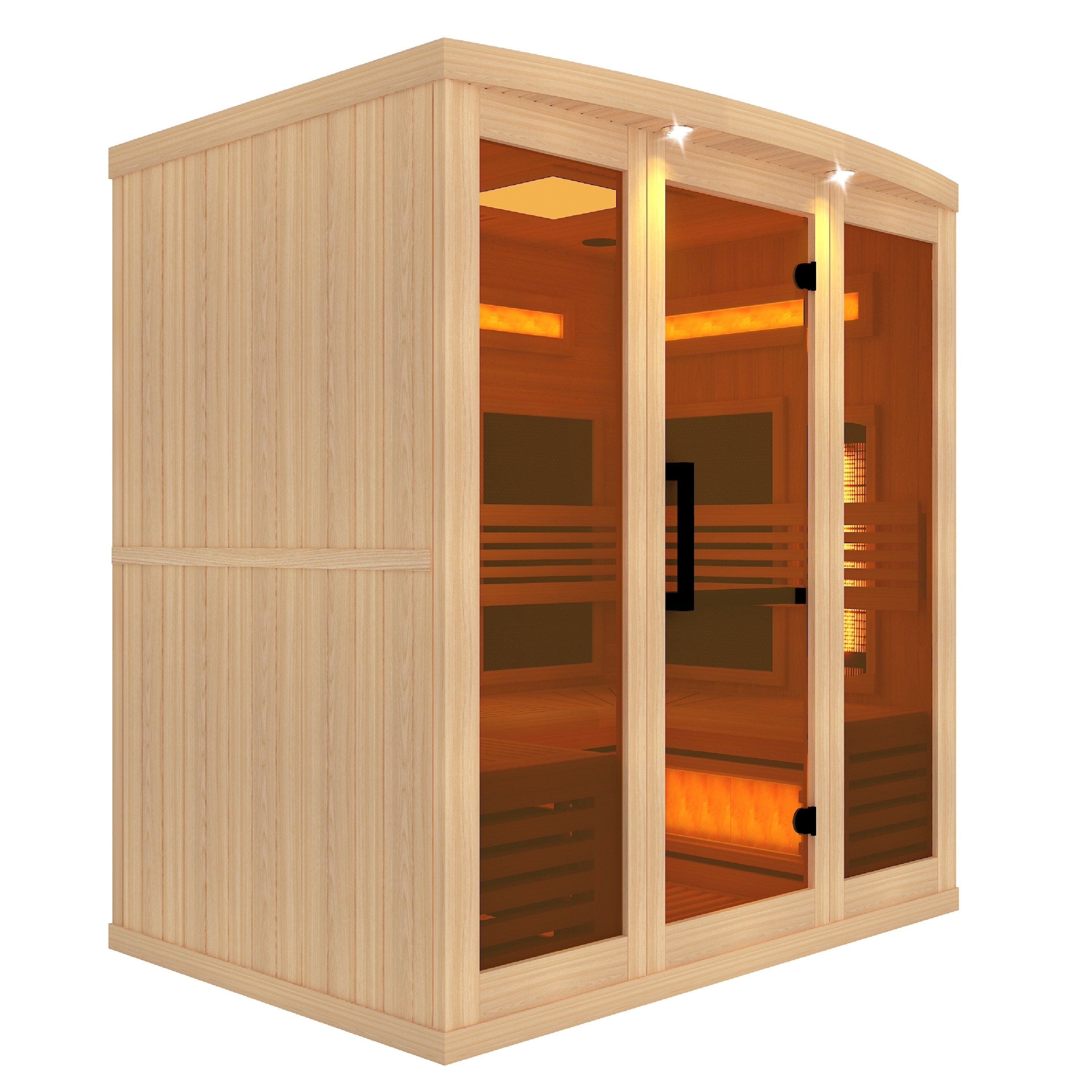 Golden Designs 6-Person Full Spectrum Infrared Sauna with Himalayan Salt Bar | GDI-8260-01