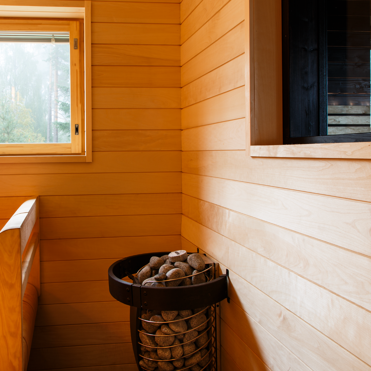 Harvia Spirit SP90E Electric Sauna Heater Package