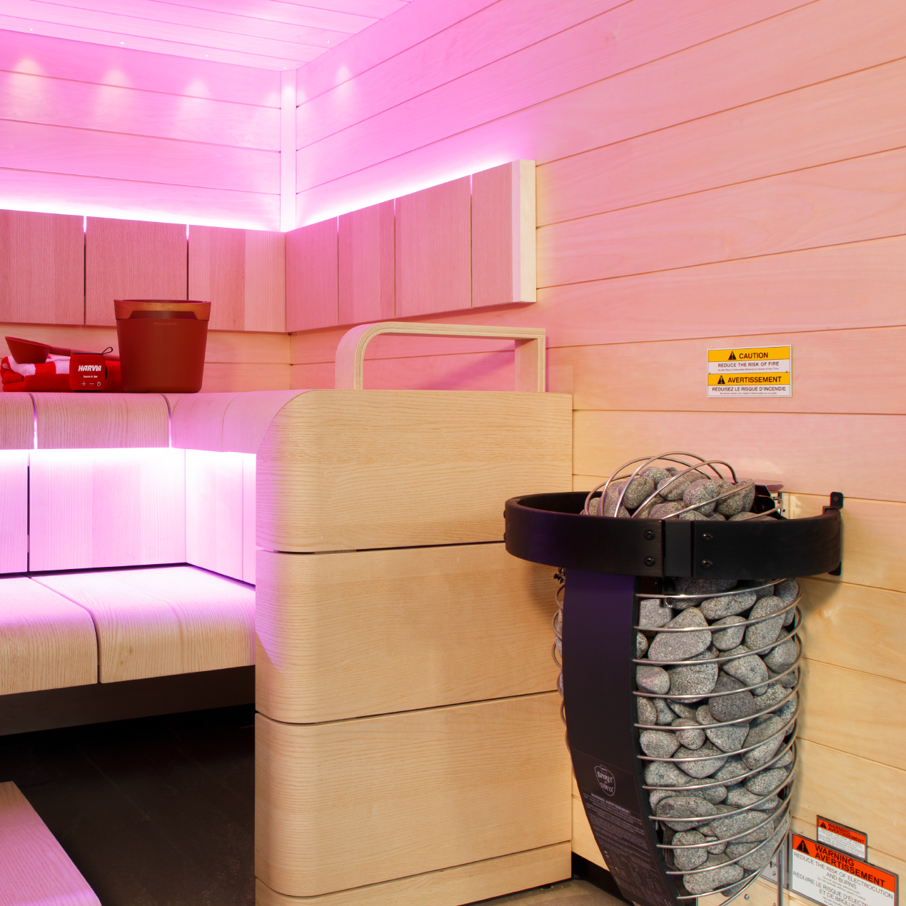 Harvia Spirit SP90E Electric Sauna Heater Package