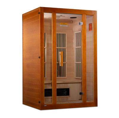 Golden Designs Aspen Maxxus 2-Person Low EMF FAR Infrared Sauna with Hemlock Wood