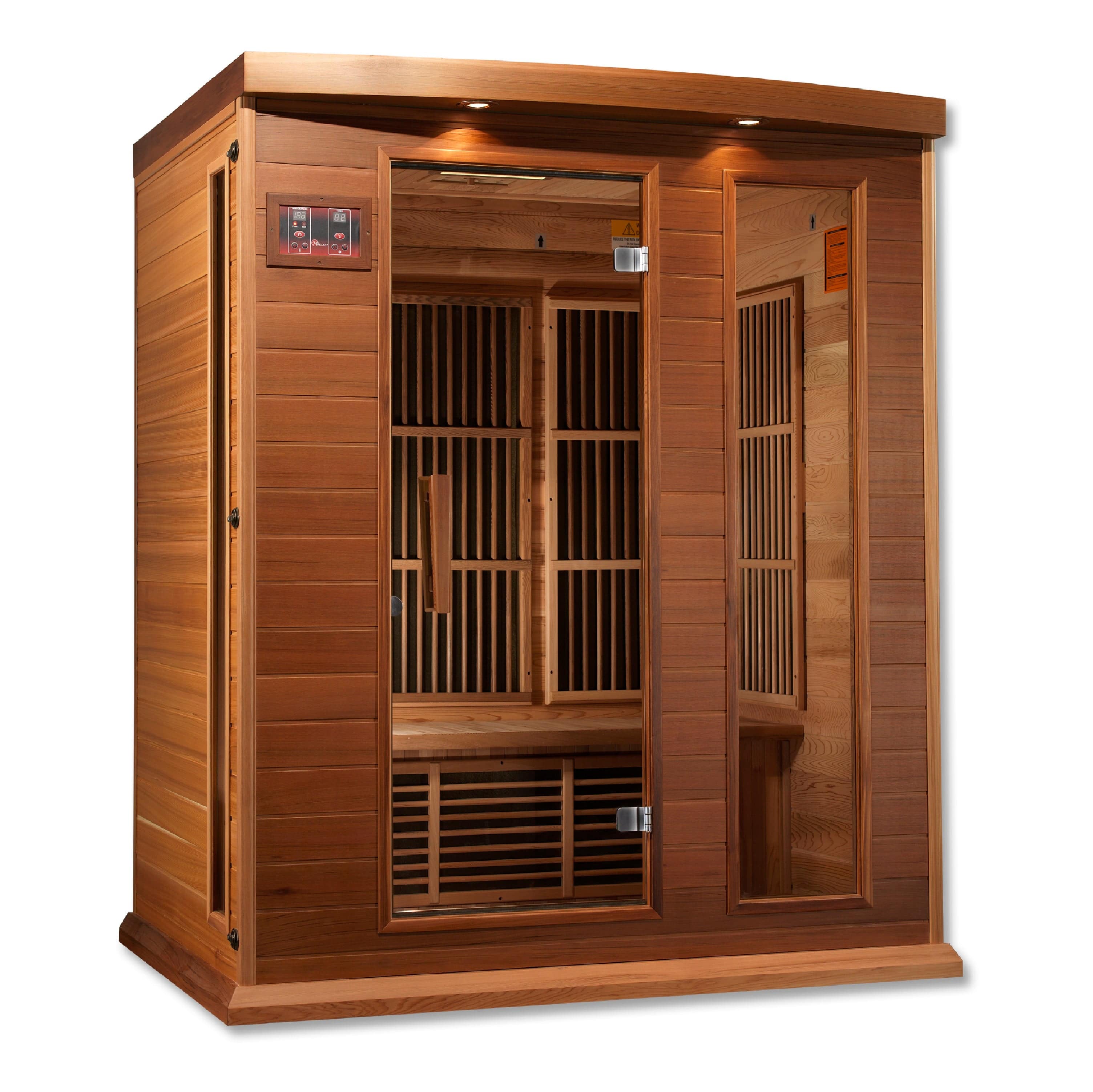 Golden Designs Maxxus Montilemar 3-Person Near Zero EMF FAR Infrared Sauna with Canadian Red Cedar | MX-K306-01-ZF CED