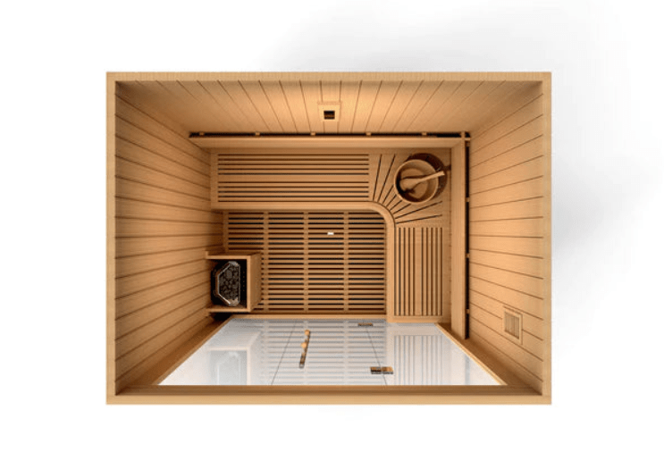 Golden Designs Copenhagen Edition 3-Person Traditional Steam Sauna | GDI-7389-02