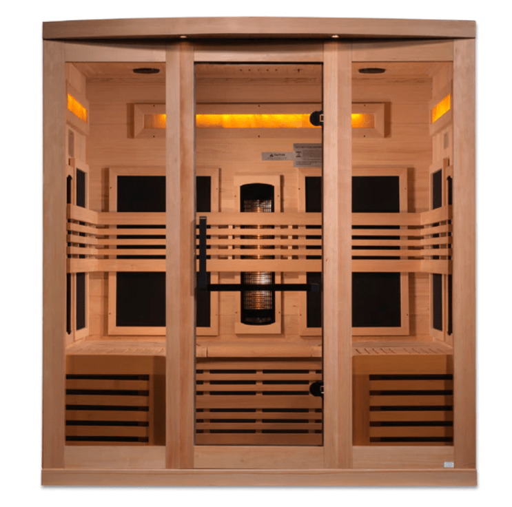 Golden Designs 6-Person Full Spectrum Infrared Sauna with Himalayan Salt Bar | GDI-8260-01
