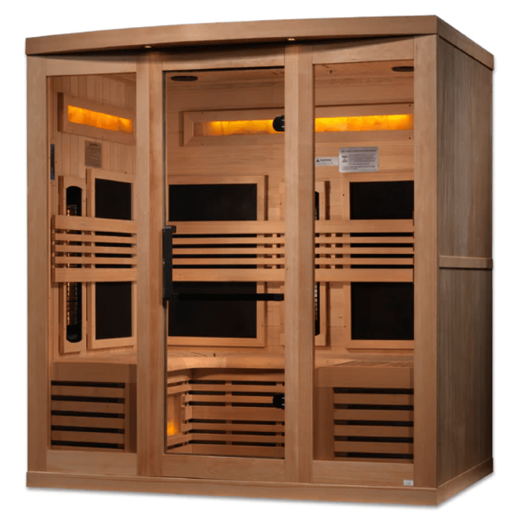 Golden Designs 6-Person Full Spectrum Infrared Sauna with Himalayan Salt Bar | GDI-8260-01