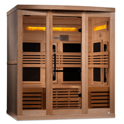 Golden Designs 6-Person Full Spectrum Infrared Sauna with Himalayan Salt Bar | GDI-8260-01