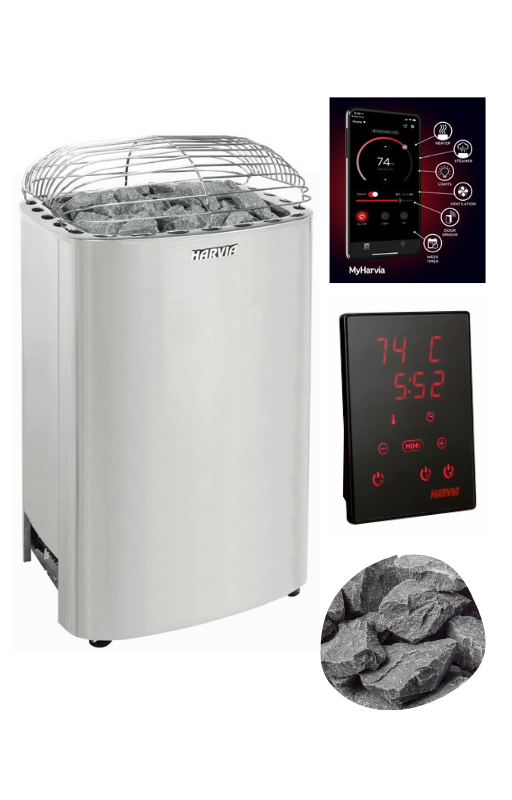 Harvia Club K12.5G Sauna Heater Package
