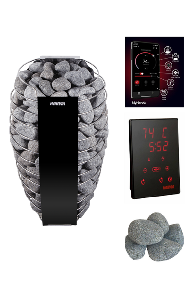 Harvia Spirit SP80E Electric Sauna Heater Package